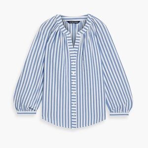 Blue and White Striped Blouse. Veronica Beard Judith Top